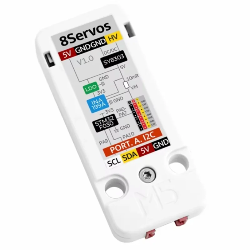 ABJF-For M5stack 8-Channel Servo Driver Unit STM32F030 Controller High-Precision Robotics Control For Multiple Servos