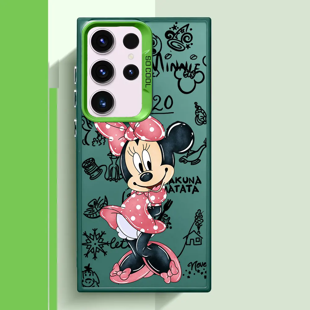 Disney Minnie Phone Case for Samsung Galaxy S24 Ultra S21 FE S23 Ultra S20 S20 FE Note 20 S22 Plus Soft Luxury Cover