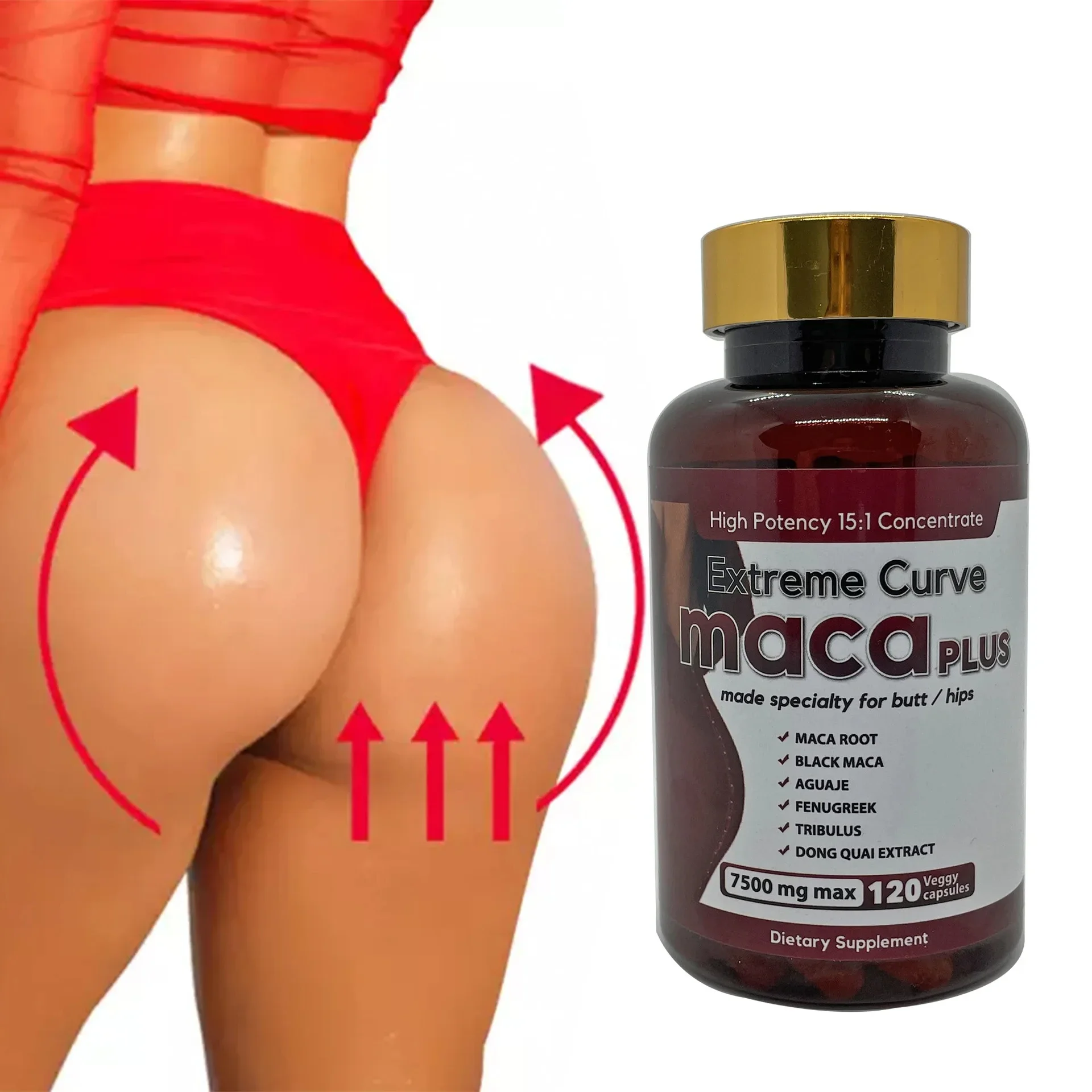 1 bottle Maca Buttock Pills ,shape curves