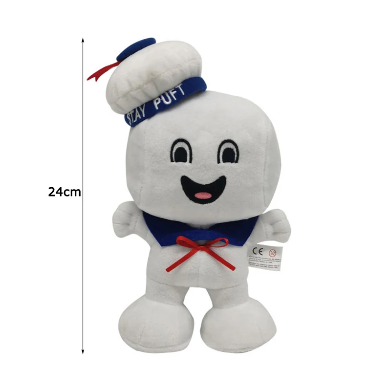 19-24CM Anime Cartoon Marshmallow Man and Slimer stuffed Vintage Ghostbusters 3 Stay Puft Plush stuffed Plush Toy Doll Xmas Gift