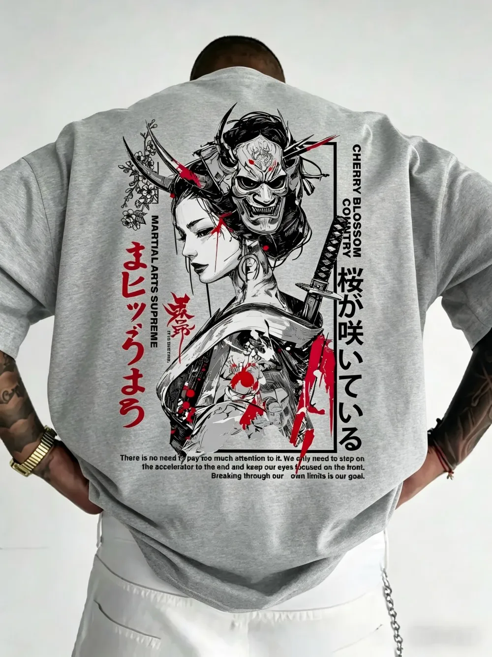 American street men's summer new ghost dancer letter print micro elastic breathable round neck T-shirt outdoor casual top