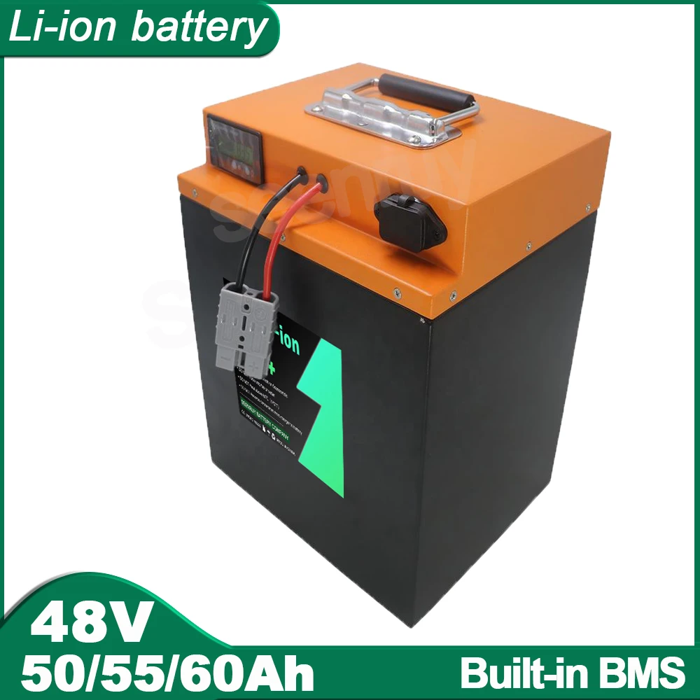 48V 50AH 55AH 60AH 13S Li-ion With LCD Display  Lithium Polymer Battery For Electric Scooter Cars Tricycle RV Motorcycle