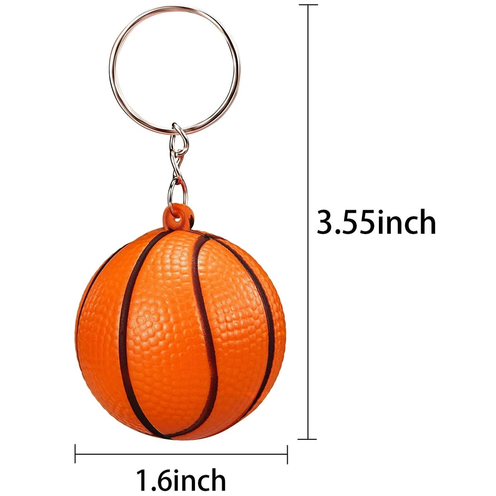 12-24 Stück Basketball-Schlüsselanhänger, Sport-Schlüsselanhänger, kreativer Mini-Schlüsselanhänger, Rucksack-Anhänger, Autozubehör, Geschenk, Sport-Thema – Detail 3