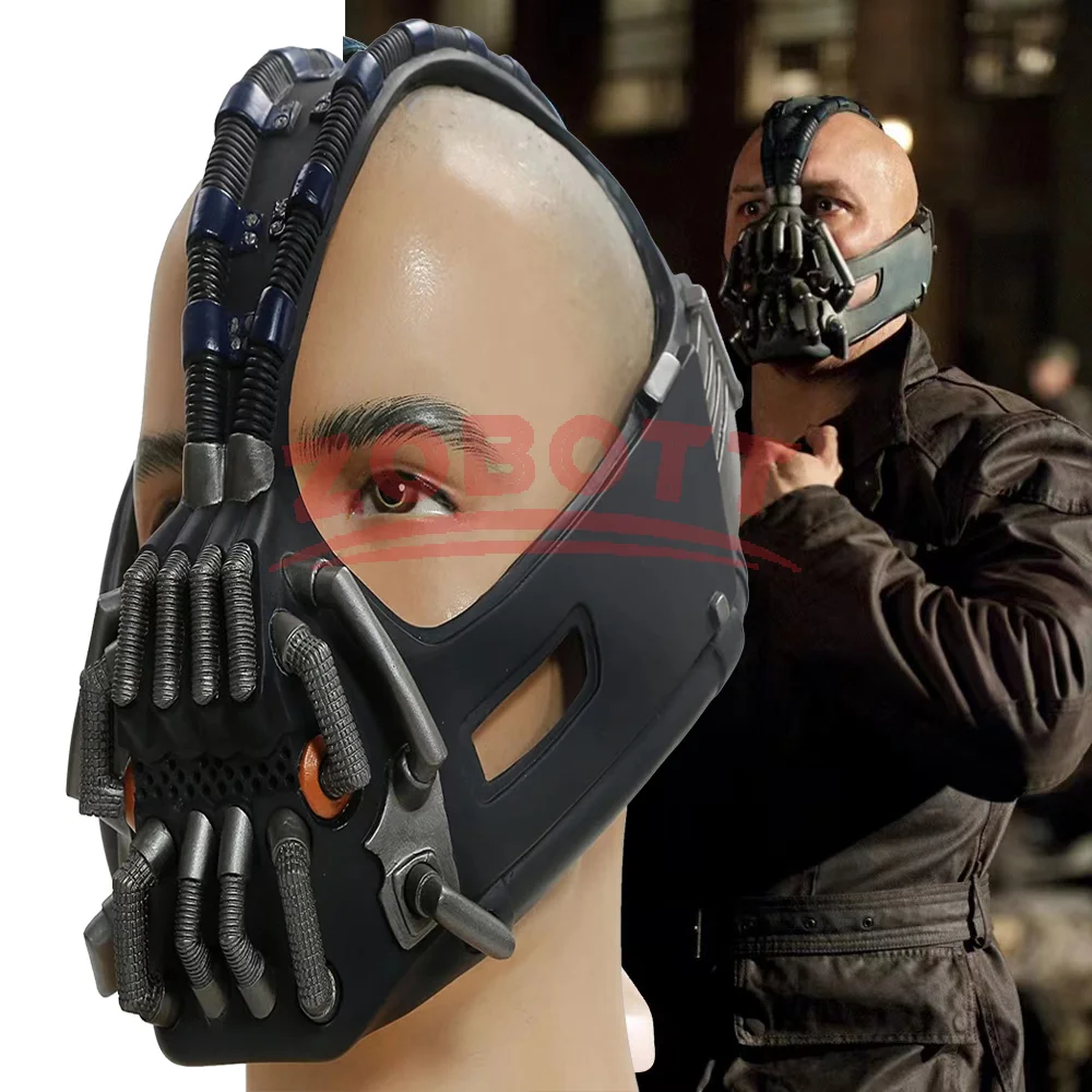 Ужас Ролевая игра Головной убор Одежда Bane Маска Фильм Темный рыцарь Косплей Латексная маска Хэллоуин Вечеринка Взрослый размер Шлем