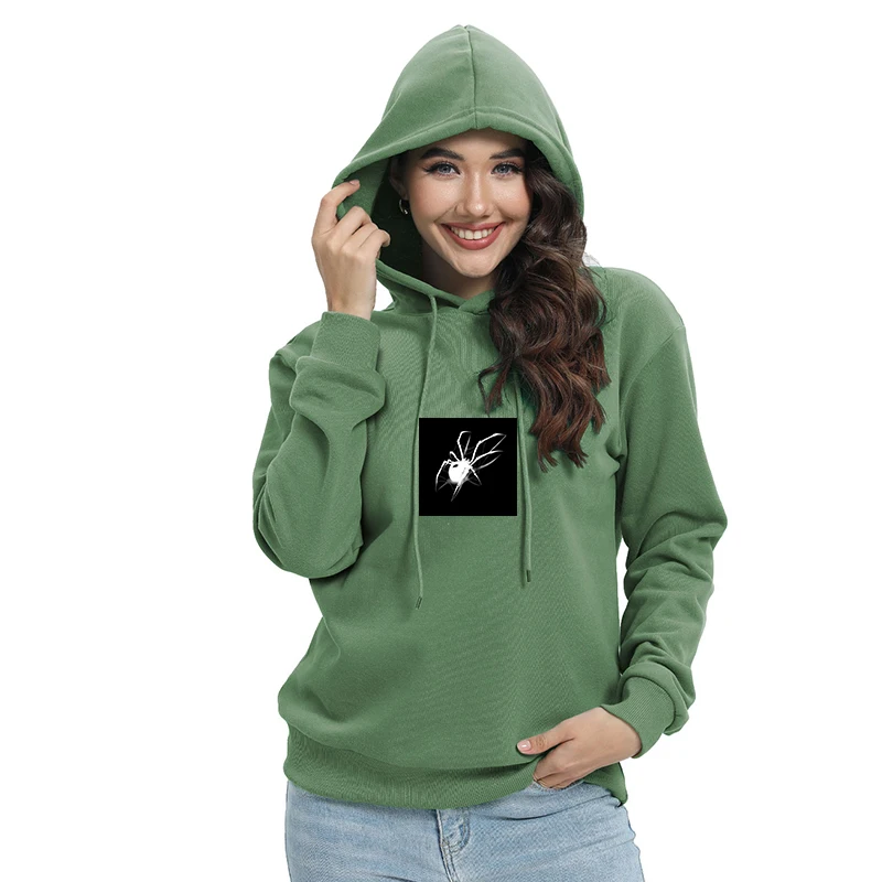 Lip Halloween Cartoon Woman Clothing Long Sleeve Y2k Sleep Lounge Pullover Skeleton Clothes Sleep Tops Autumn Ladies Tops Hooded