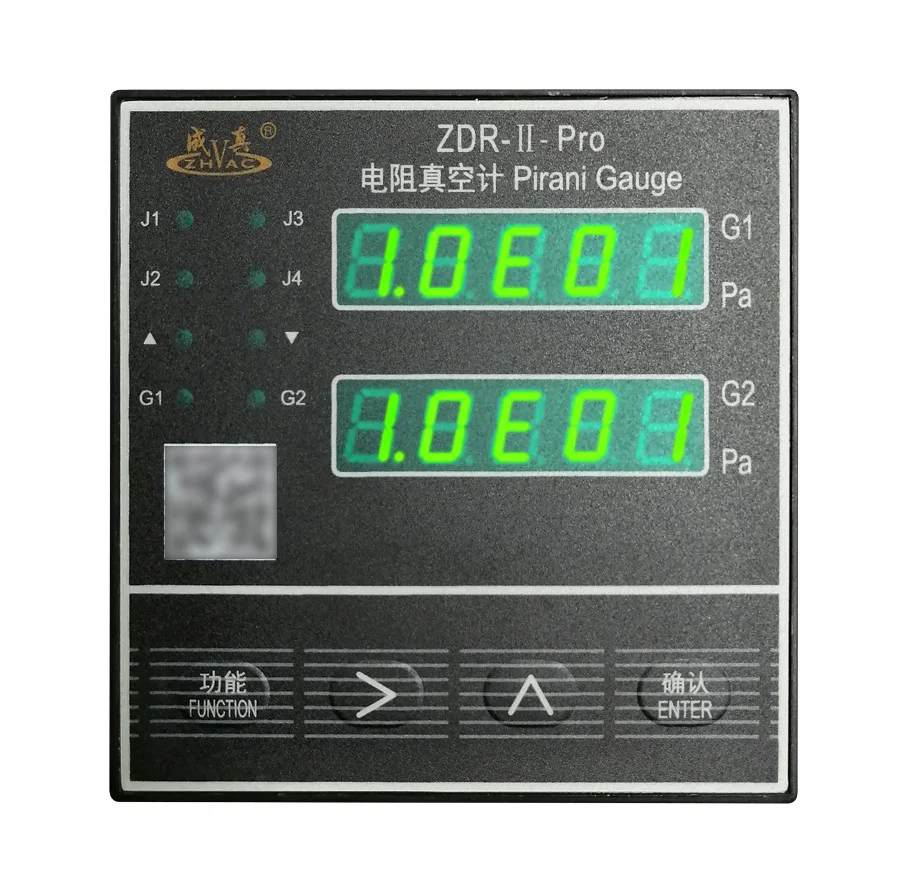 Digital Dual-channel Vacuum Gauge ZDR-II-pro Led with ZJ52T Gauge Optional Communication