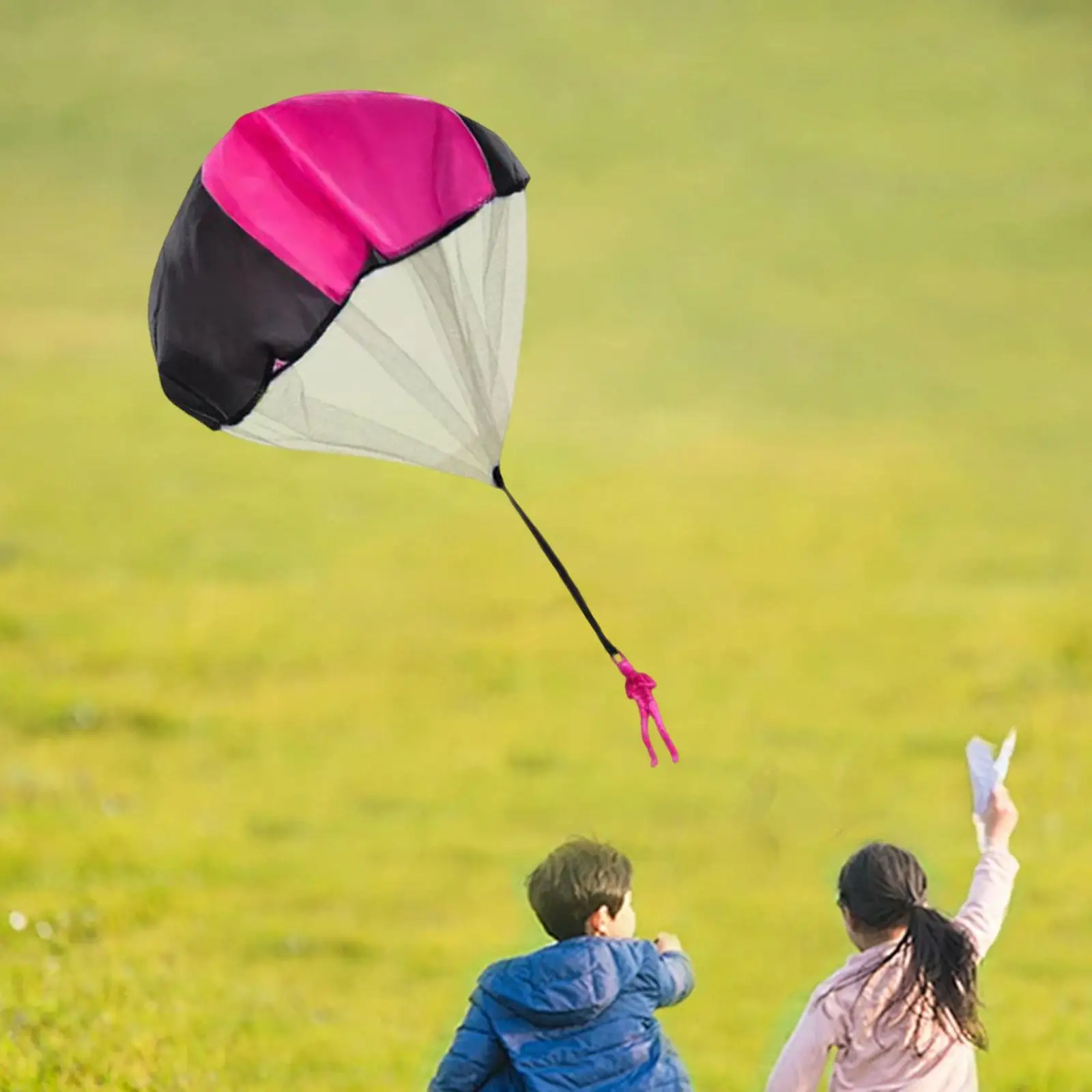 Mini Play Parachute Activity Exciting Flying Sky with Small Figure for Beach Activities Boys and Girls Ages 3+ Gifts Party Toys
