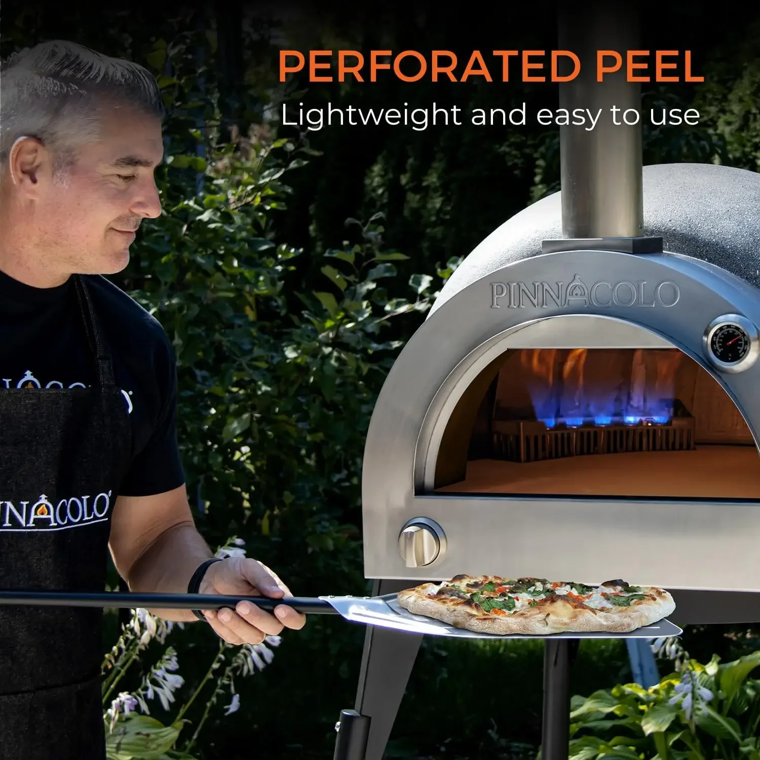 

[XMSJ]16 Inch Perforated Aluminum Pizza Peel with Handle - Lightweight and Premium, Perfect for Homemade Pizza, Bread, and Pastr