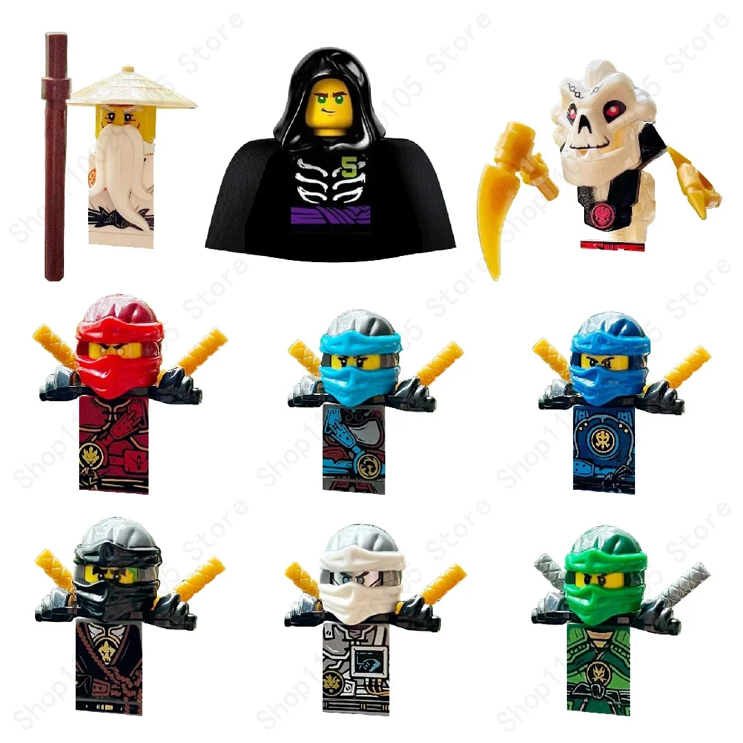 A089 Anime Figs Movies Shinobi Lloyd Kai Jay Cole Zane Bricks Dolls Mini Action Toy Figura Building Blocks Assemble Toys Gifts