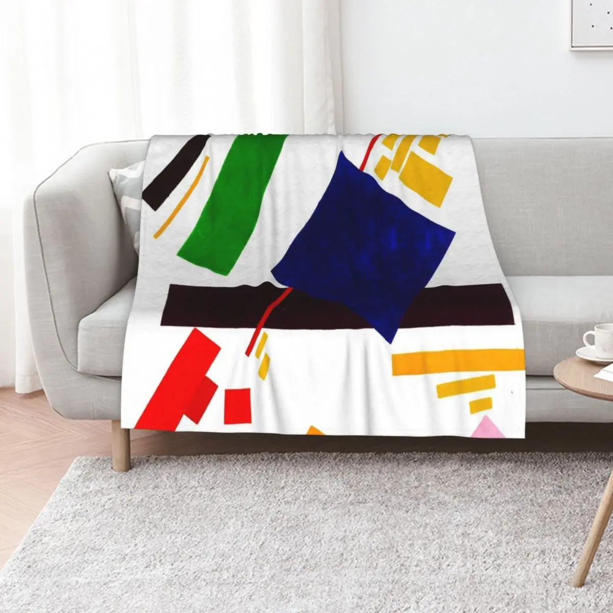 

KAZIMIR MALEVICH - (Transparent) Suprematism 1916 Original HD Throw Blanket Soft Plaid sofa bed Blankets For Bed Luxury Blankets