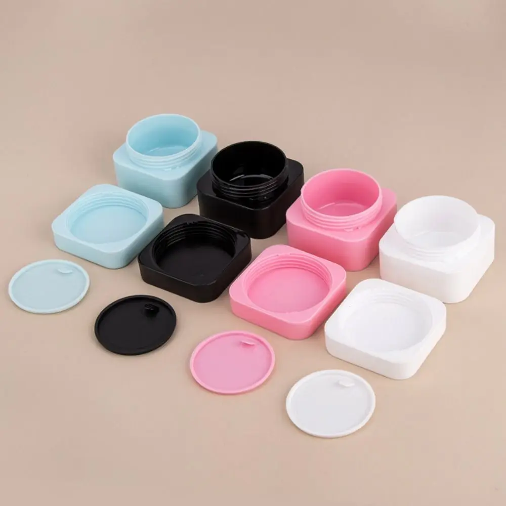 1Pc Empty Facial Cream Jar Container with cap Empty Travel Cosmetic Plastic Box Cosmetic Refillable Bottle 5g/10g/20g/30g/50g