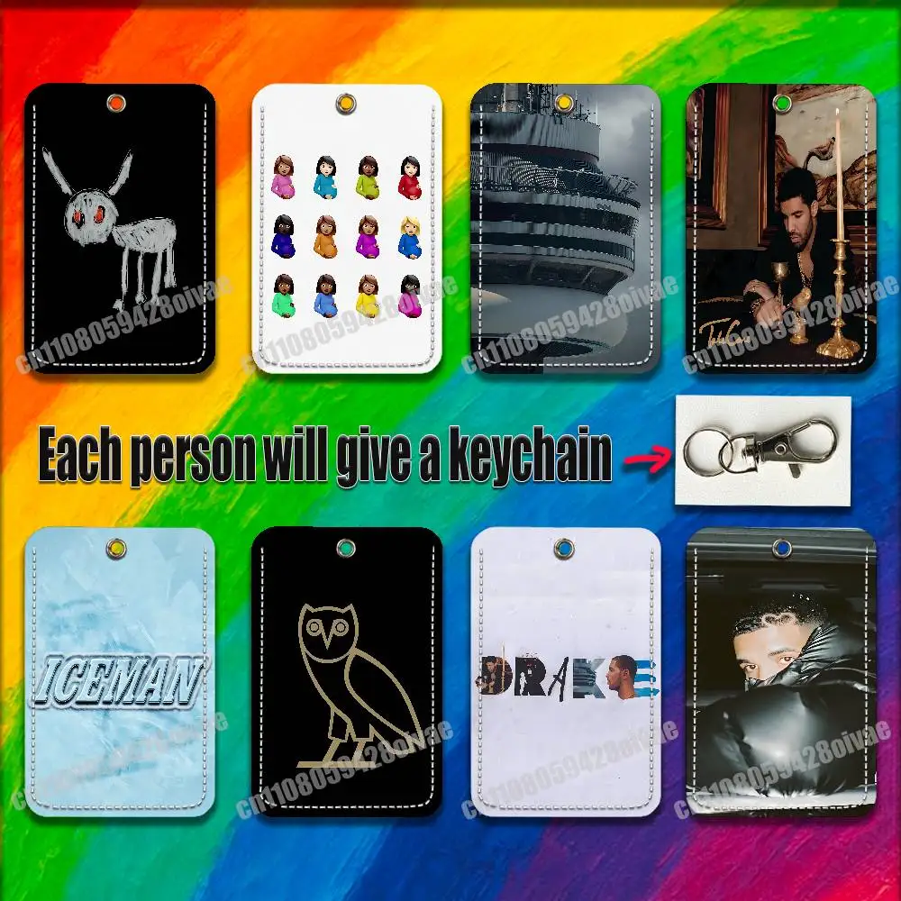 

D-Drake Iceman Take Care Views OWL For ID Clips Credit Bank Access Water Card Holder Cover Decoration Bag Key Keychain