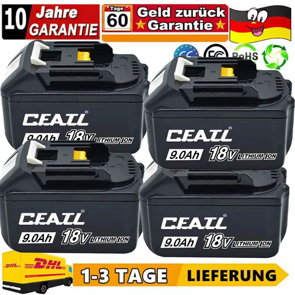 

Original forMakita Tool 9Ah ,For Makita 18V Tools BL1830B BL1850B BL1850 BL1840 BL1860 Replacement charge Lithium Battery