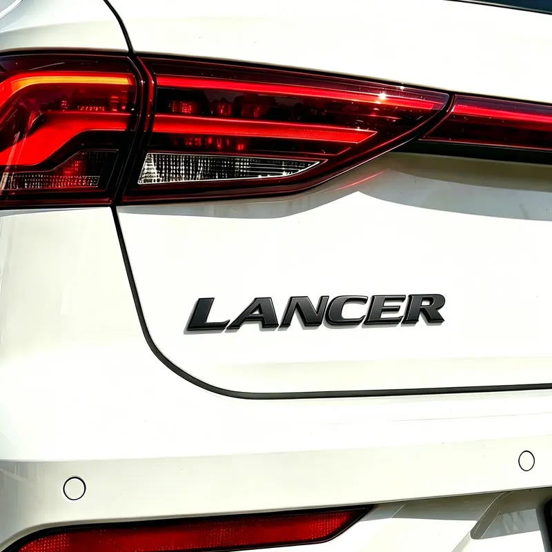 

LANCER letter rear box labeling car stickers for Mitsubishi LANCER EX refit trunk tail mark car decorative emblem accessories