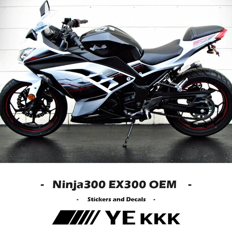 For Kawasaki Ninja300 EX300 OEM Full Vehicle Fairing Shell Sticker Decals Ninja300 EX300 Original Factory Replicated Stickers