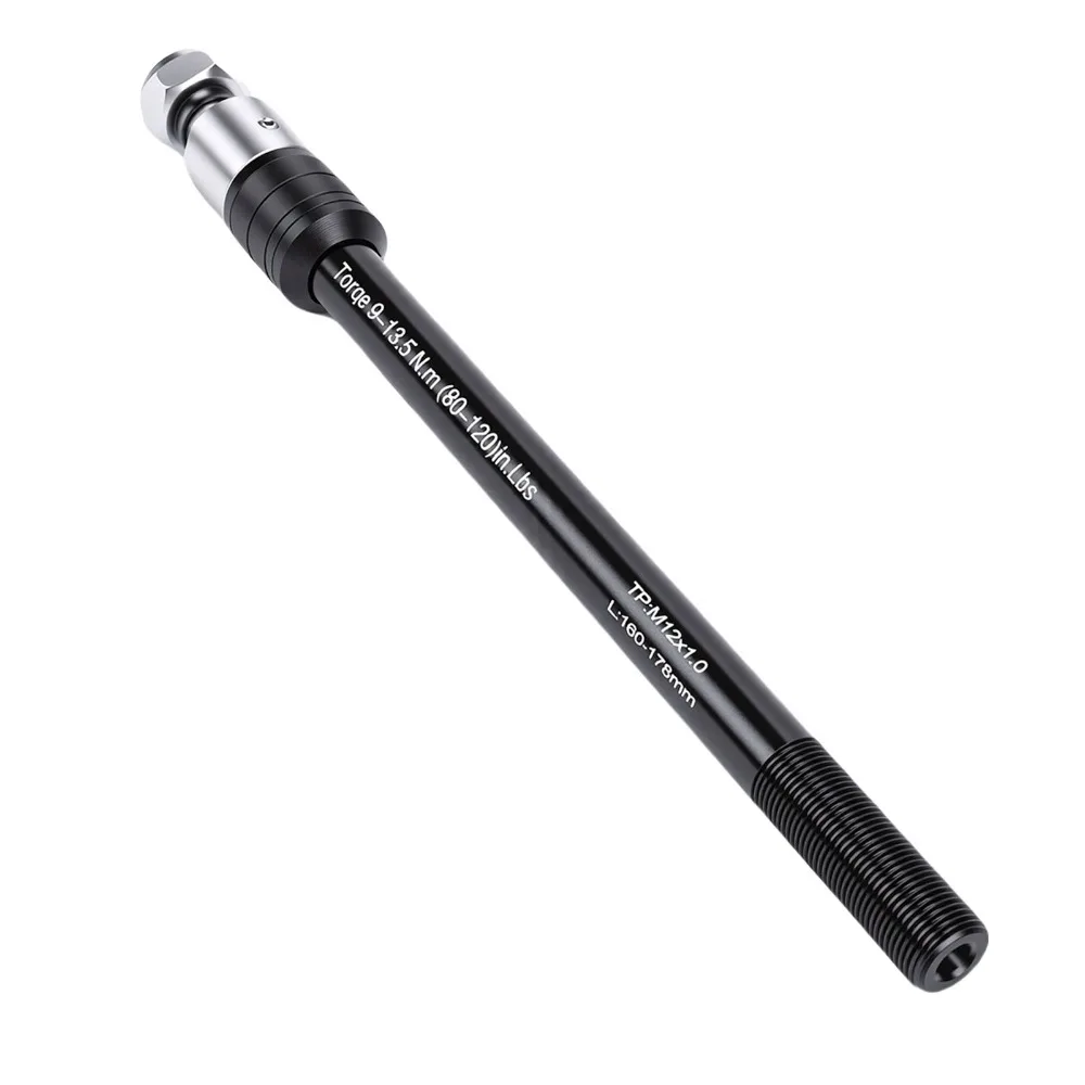 Adjustable Thru Axle M12 X 1.0 / M12 X 1.5 / M12 X 1.75 Quick Release Bike Thru Axle Adapter 135/142/148mm Frame Spacing