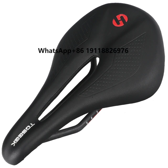 

Toseek Plastic/PVC Saddle Mtb Bike Black Cycle Leather Cushion Road Bicycles Seat Saddle Mountain Bike Saddle