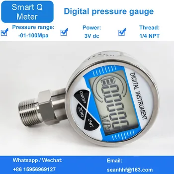 Precision digital high precision digital display positive and negative pressure vacuum pressure gauge 60mpa M20*1.5 NPT1/2