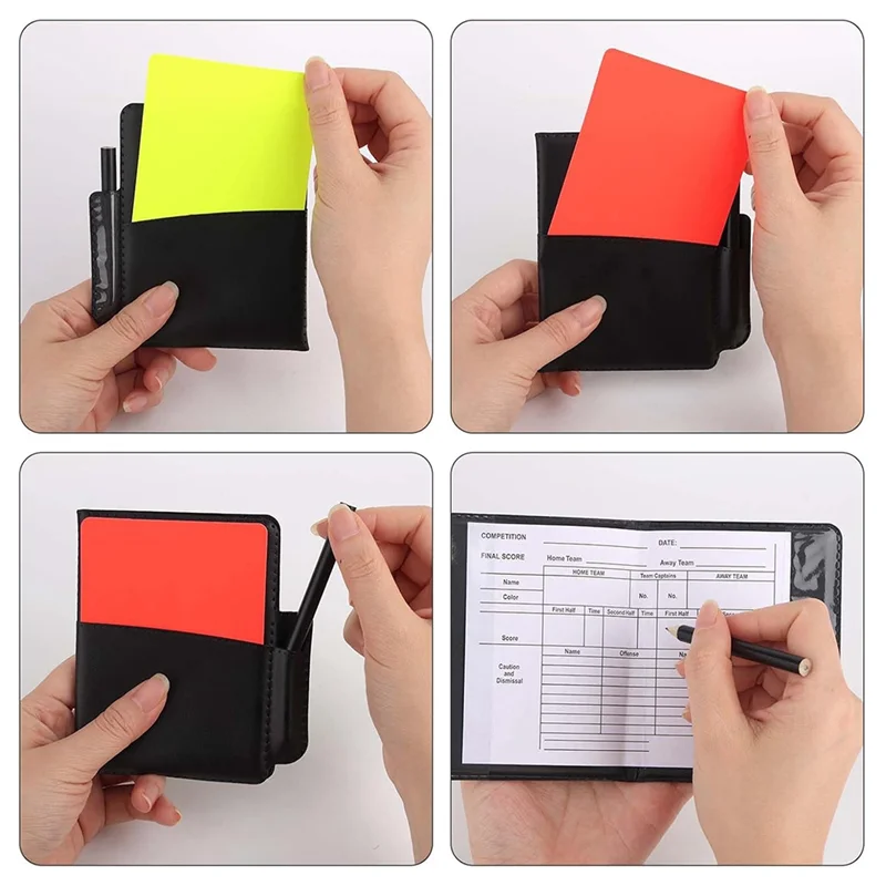 

Y67A-Soccer Referee Kit, Warning Football Referee Kit Include Yellow Red Cards, Loud Crisp Sound Whistle With Lanyard