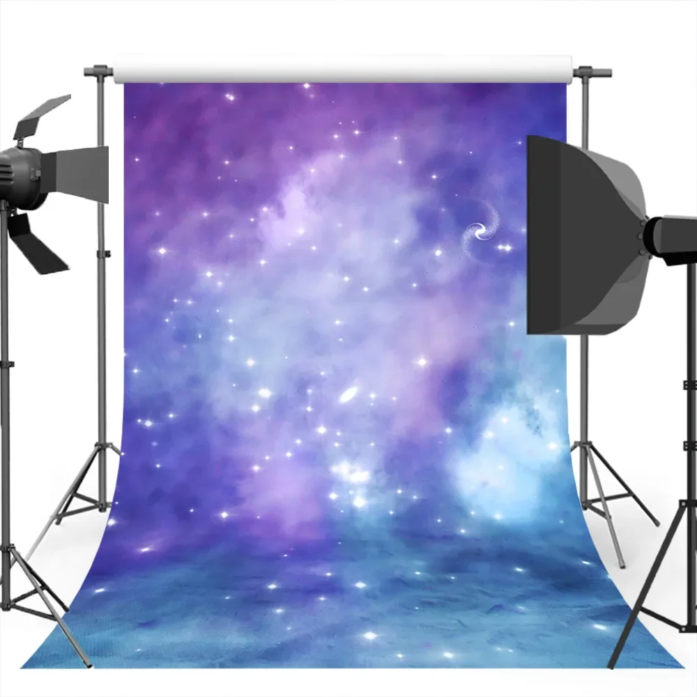 5x7FT Outer Space Astronaut Blue Galaxy Planets Stars Universe Aircrafts Custom Photo Backdrop Background Vinyl 220cm X 150cm