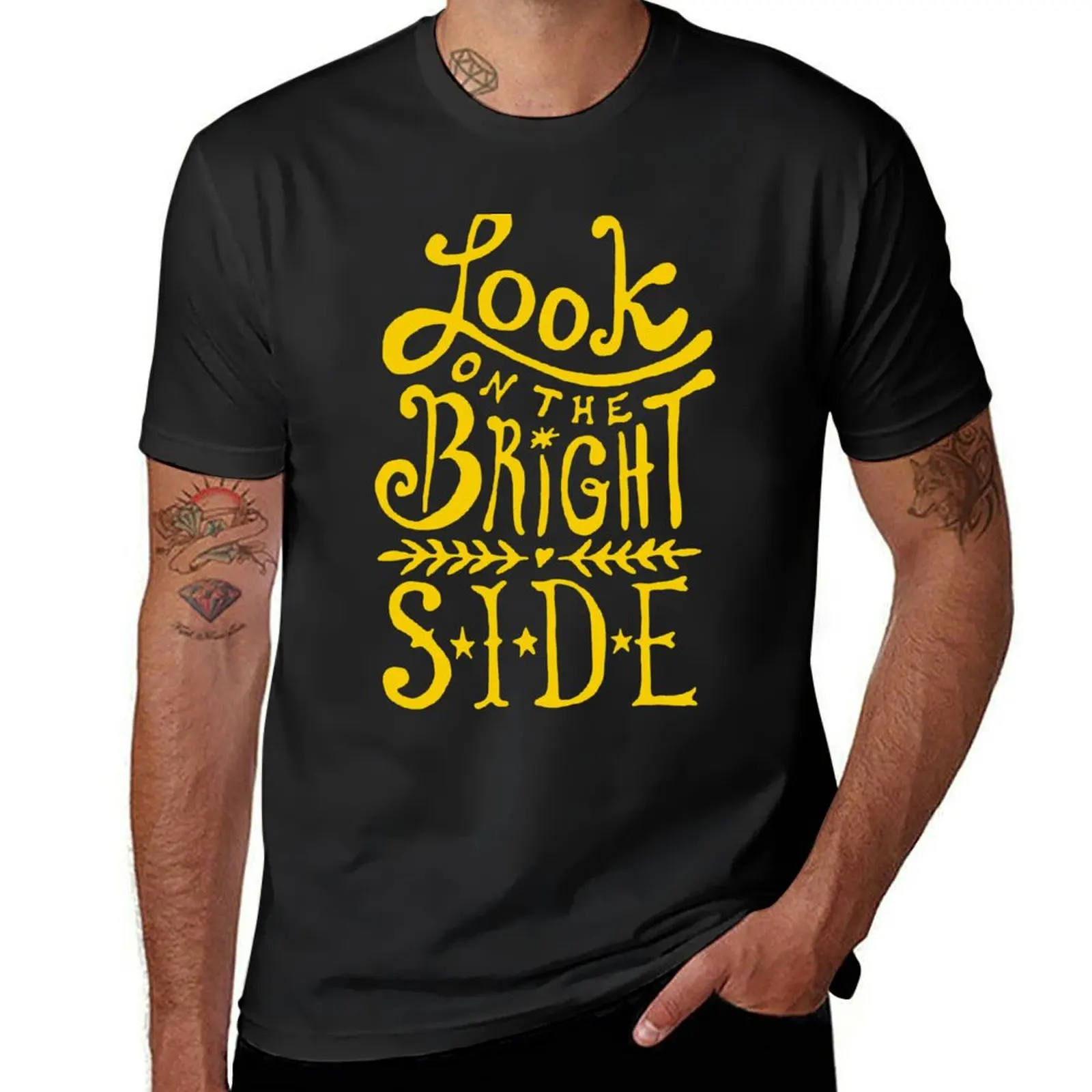 

Look On The Bright Side T-Shirt kawaii clothes plus size tops customizeds slim fit t shirts for men