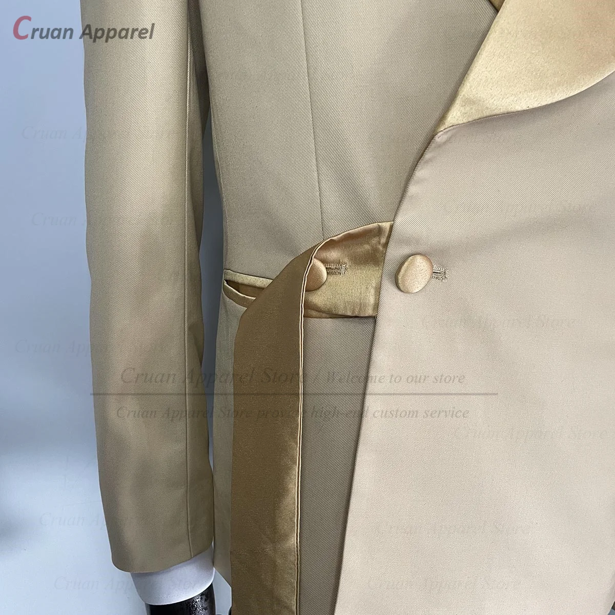 Fashion Men Suit Slim Fit Luxury Shawl Lapel Blazer Pants 2 Pieces Tailor-made Dinner Wedding Tuxedos for Men Groom Jackets Set