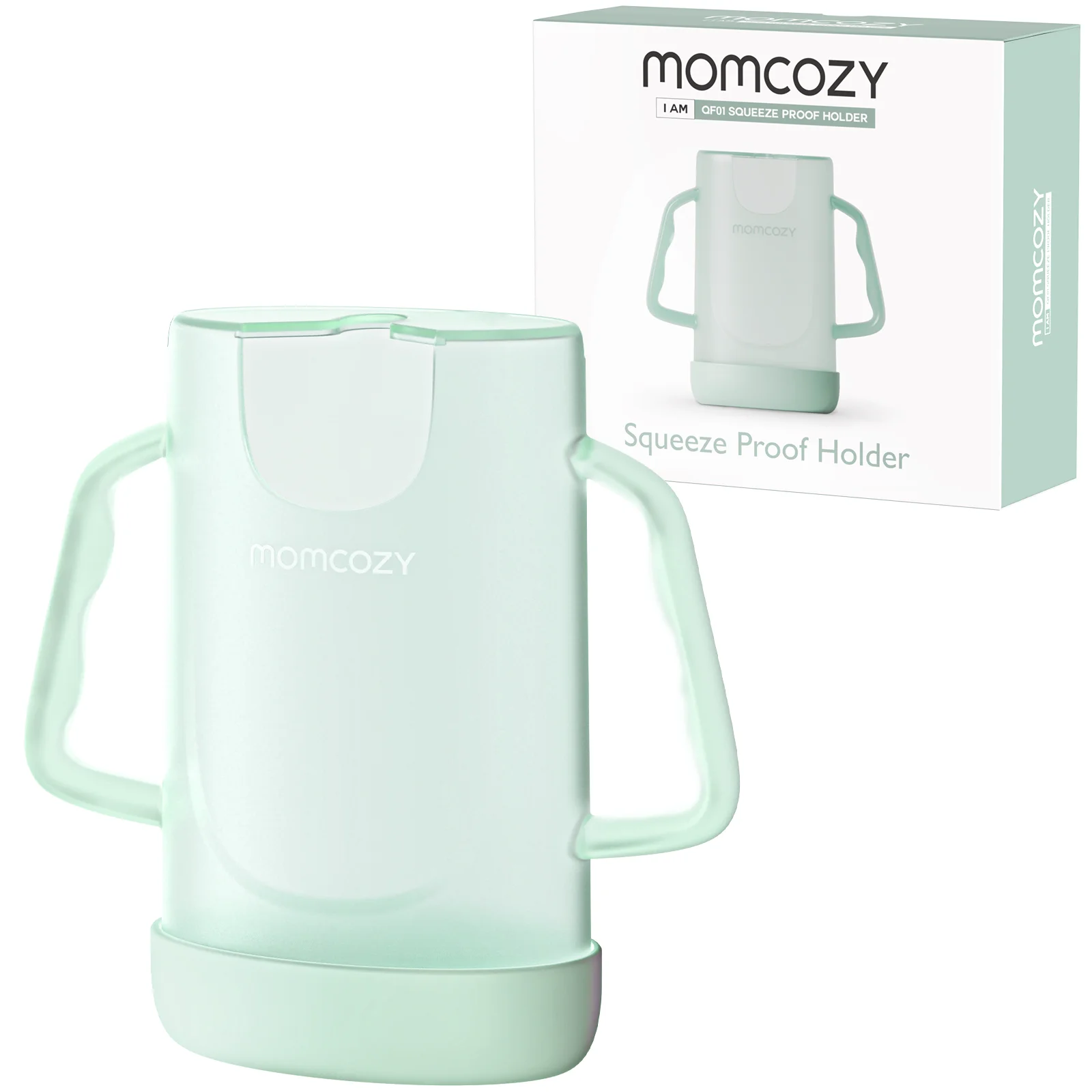 

Momcozy Squeeze Pouch Holder for Food Pouches and Drink Boxes, Allows Baby to Self-feed and Avoid Messes, Easy to Grip