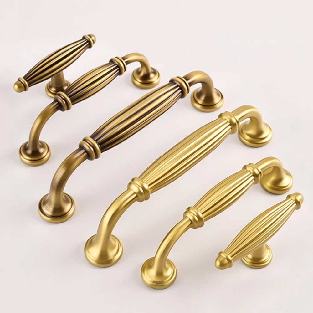 Length 68/112/149mm Brass Handles Rustic Wind Cabinet Doors Cabinet Handles Wardrobe Doors Drawer Handles Vintage American Style