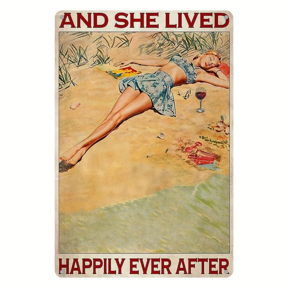 1pc Retro Metal Wall Sign UV Printed 
