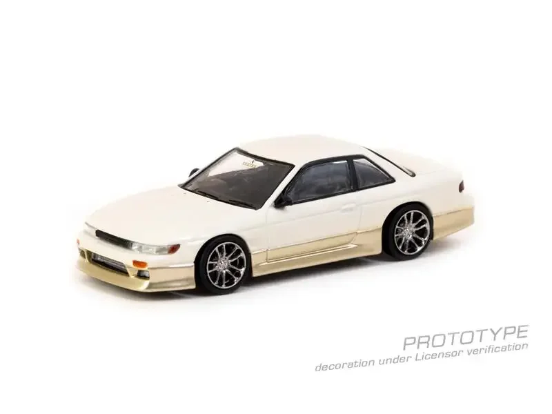 Tarmac Works 1:64 VERTEX  Silvia S13 White / Gold Diecast Model Car