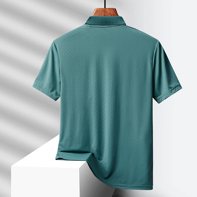 Summer Casual T Shirt Men's Solid Color Classic Polo Shirt Men Short Sleeve Top Quality Breathable Business Social Polo Men