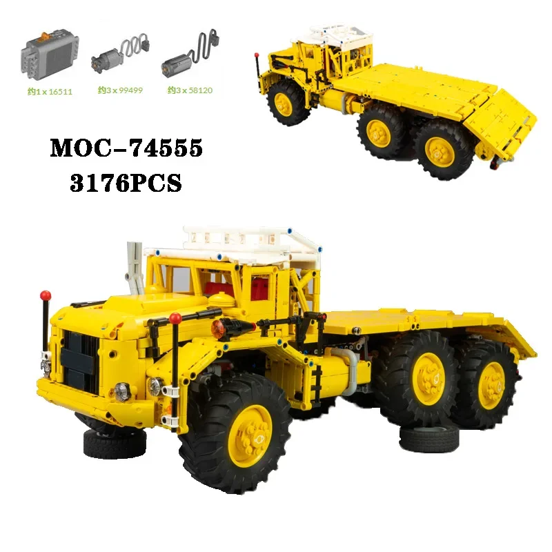 Classic MOC-74555 Transport Truck 3176PCS High Difficulty Splicing Model Adult and Children's Toys Birthday and Christmas Gifts