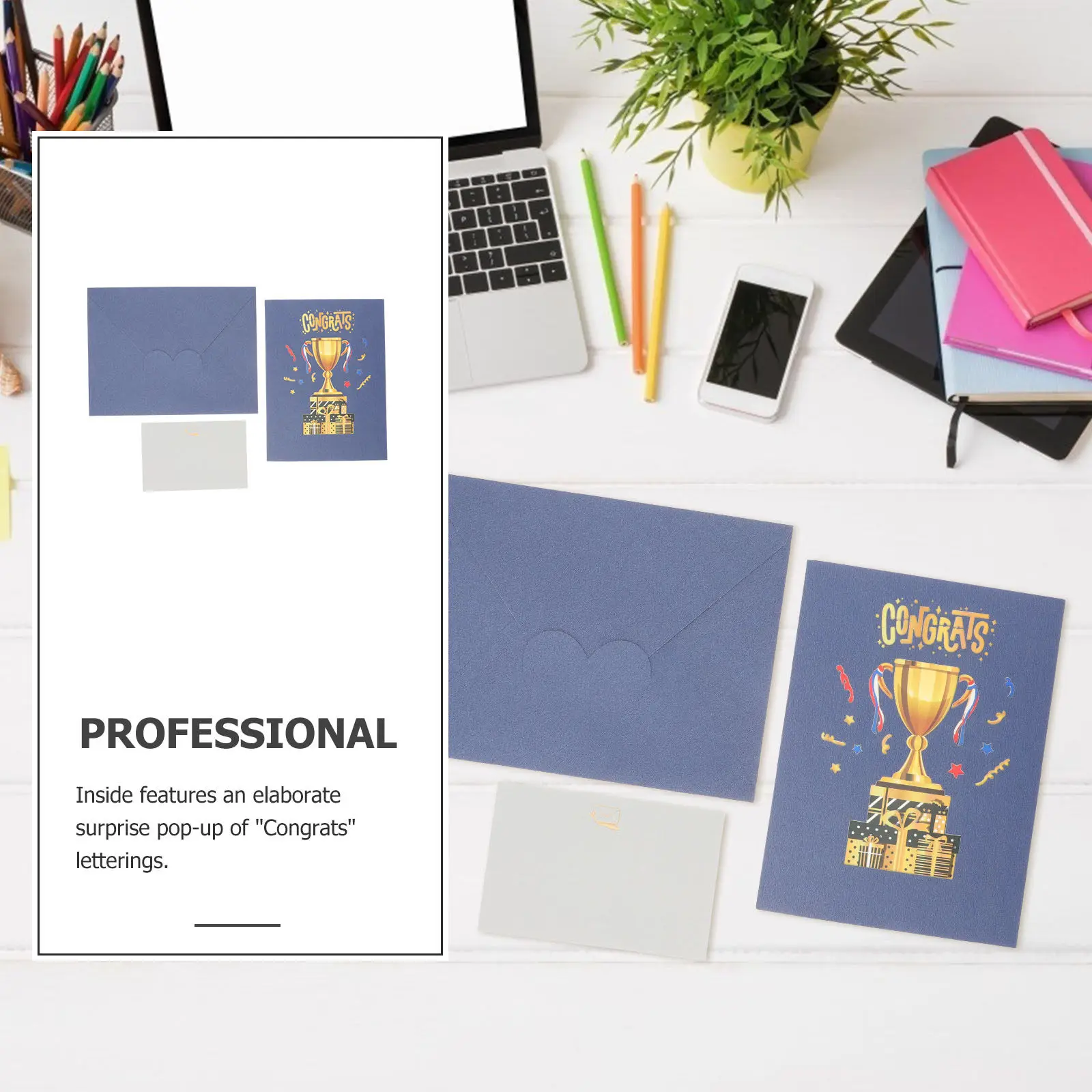 

Premium 3D Graduation Popup Card with Realistic Congrats Pop-Up Design Lightweight Portable Greeting Card for Graduates Festival