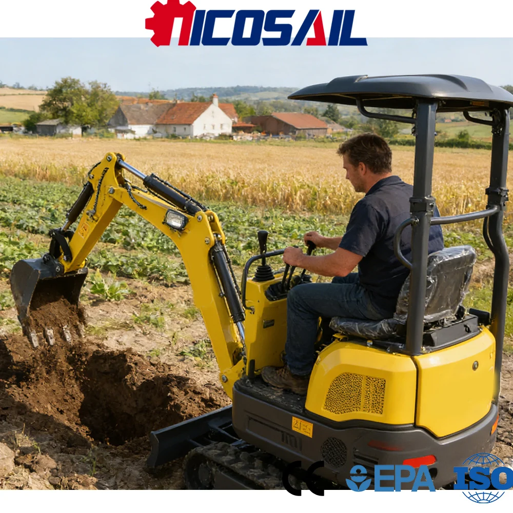 

0.6 Ton Compact Crawler Excavator CE Certified Euro 5 Strong Power Flexible Control for Agricultural Use