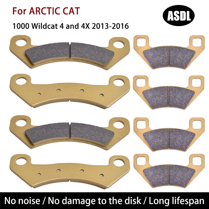 

Motorcycle Front Rear Brake Pad Set For ARCTIC CAT SIDE X SIDE 1000 Wildcat 4 4X 2013 2014 2015 2016 1000CC Brake Discs