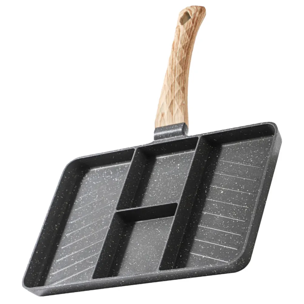 

Rock Stone Egg Frying Non-Stick Multi-Groove Aluminum Alloy Breakfast Pan For Home Kitchen Use Convenient Cooking Pan