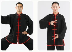 Hot Sale Chinese Traditional Men Women Kung Fu Suit Casual Outdoor Sport Clothing Tai chi Martial arts Uniform Jacket Pants Sets