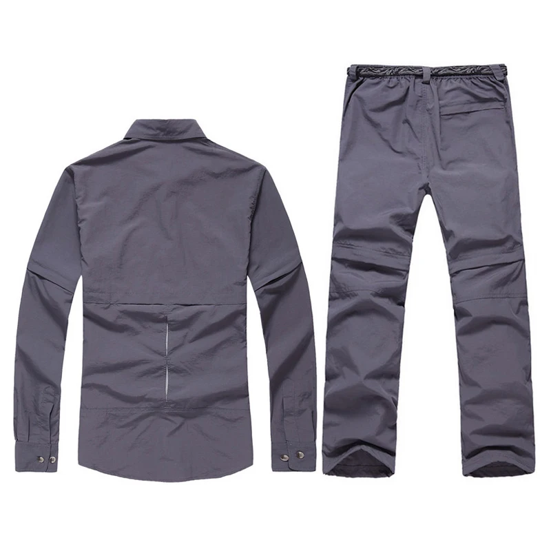 TRVLWEGO Summer Man Pants Fishing Hiking Shirt Outdoor Fast-dry Breathable Anti UV Male Quick-dry Sun Protection Camping Suit