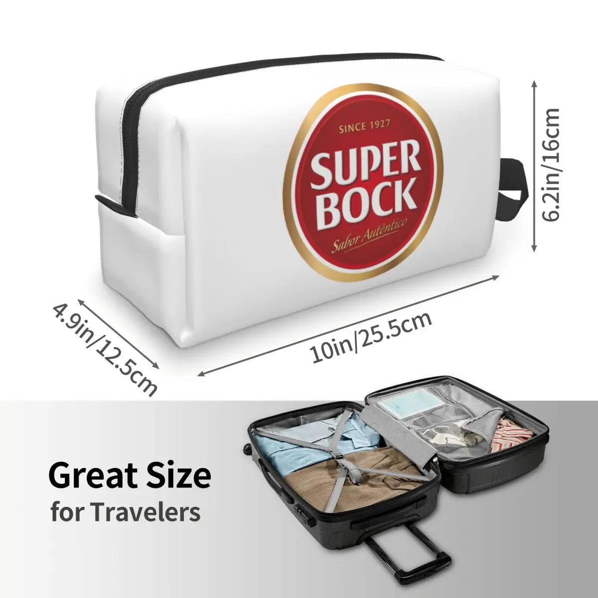 Super Bock 化粧バッグ化粧品オーガナイザー収納 Dopp キットトイレタリー化粧品バッグ女性美容旅行鉛筆ケース