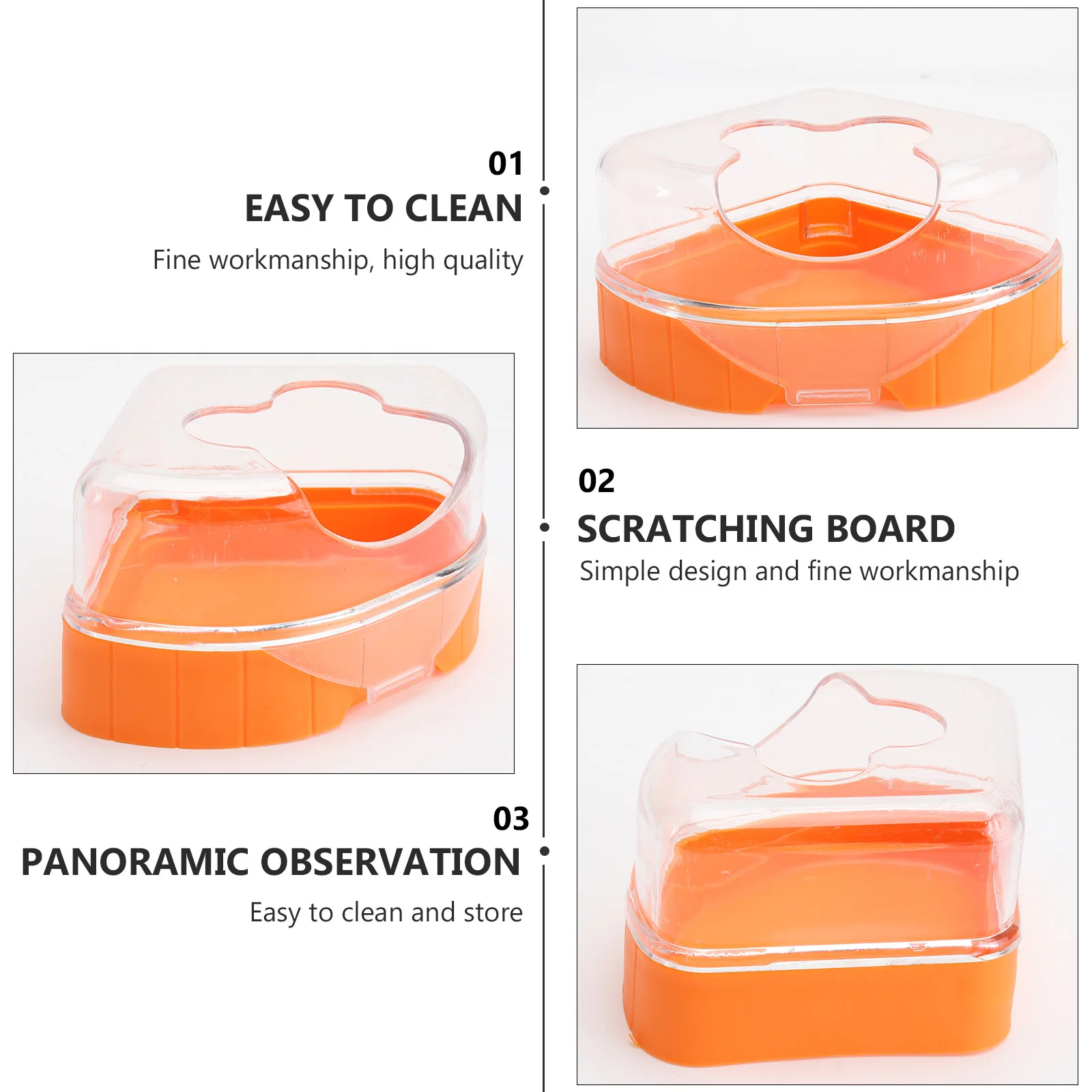 

1Pcs Adorable Hamster Bath Basin Premium Quality Material Durable Cute Design Pet Supplies for Small Hamsters Hamster Bath Basin