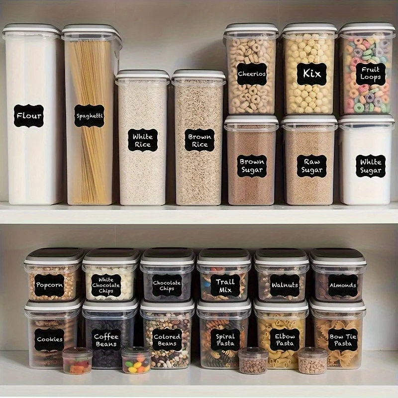 

50-sheet label stickers, trendy chalkboard-style writeable labels for kitchen/document organization