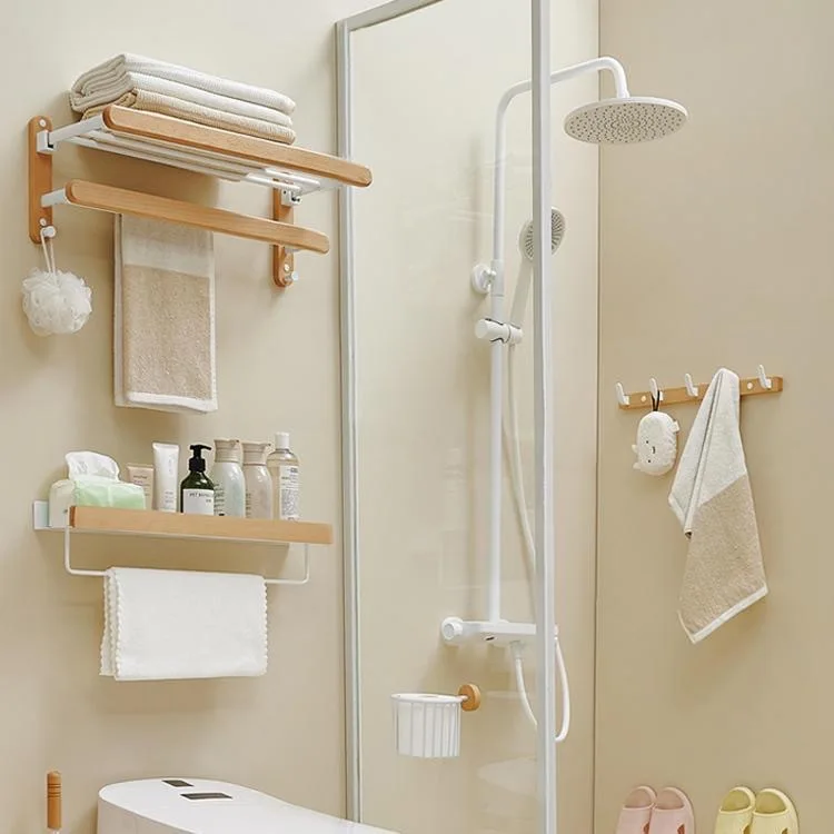 bathroom-shelf-non-punching-log-cream-wind-towel-rack-wooden-bathroom-rack-toilet-towel-rack-set