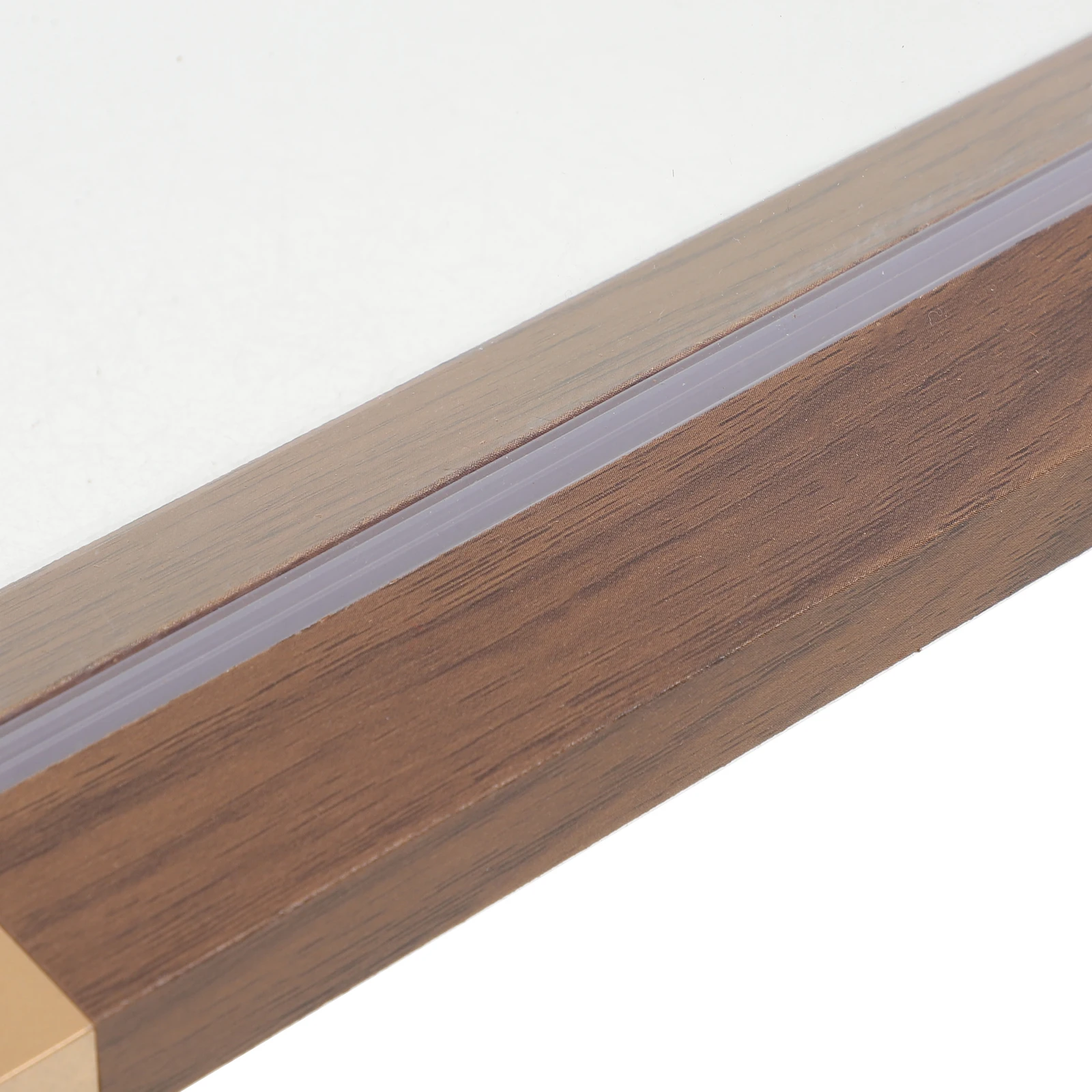 Walnut Display Stand Kertas Desktop Sign Holder Bisnis Akrilik