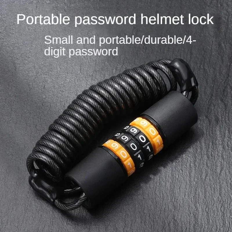 Bicycle Lock Portable Password Bike Lock Motorcycle Helmet Wire Lock Bicycle Anti-theft Cable Scooter Multi-use Safety Padlock