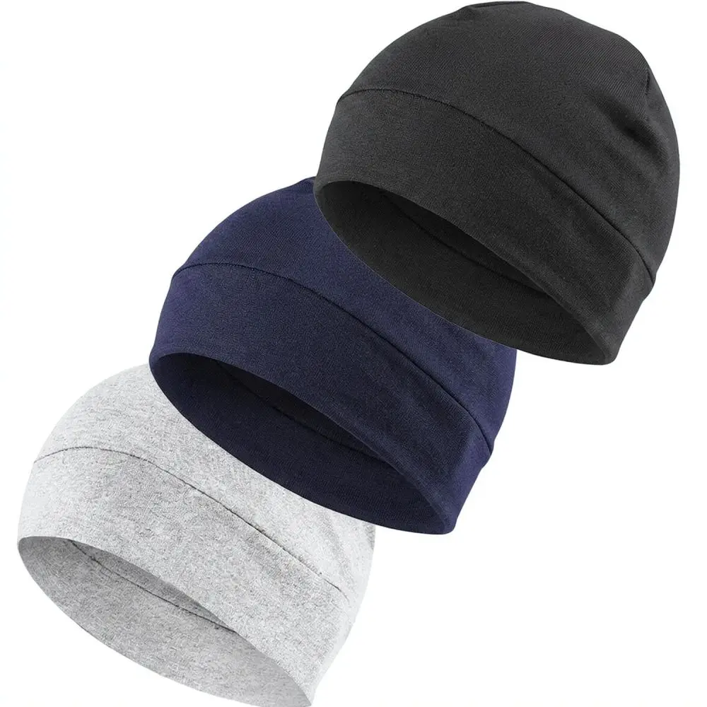 Outdoor Running Cycling Beanie Hat Unisex Breathable Thermal Knitted Cap Elastic Sports Headgear Soft Comfortable Street Style