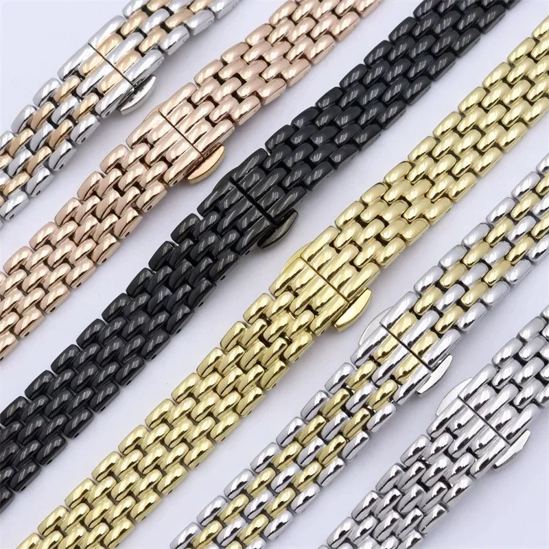 10mm 12mm 14mm 16mm Edelstahl-Uhrenarmband für Damen in Silber, Gold, Schwarz, Roségold, passend für jede Marke – Detail 1