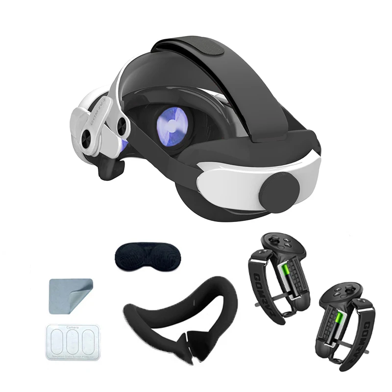 GOMRVR Replaceable Head Strap for Meta Quest 3 VR Improve Comfort Adjustable Head Strap for Meta Oculus Quest 3 Accessories