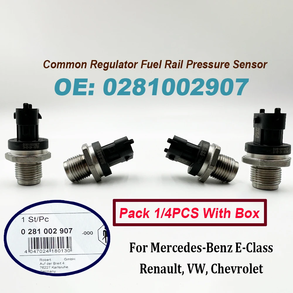 1/4PCS 0281002907 0281002720 0281002920 Fuel Rail Pressure Sensor Common Regulator For R enault M ercedes M WM V W C hevrolet