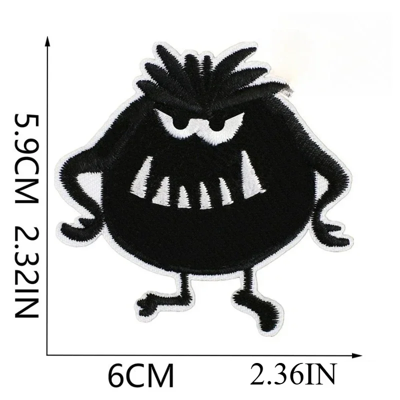 

Детская тканевая наклейка с вышивкой, одежда с мультяшным монстром, декоративная спортивная нашивка, железные нашивки, наклейка с вышивкой монстра