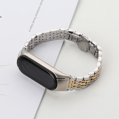 Correa de Metal para Xiao Mi Band 10, 9, 8, 7, 6, 5, 4, 3, pulsera de acero inoxidable para Miband 10 9, pulsera, Correa